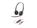 Poly Blackwire 3220 Stereo USB-C Headset +USB-C/A Adapter