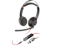 Poly Blackwire 5220 Stereo USB-C Headset +3.5mm Plug +USB-C/A Adapter