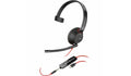 Poly Blackwire 5210 Monaural USB-C Headset +3.5mm Plug +USB-C/A Adapter