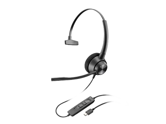 Poly EncorePro 310 USB-C Monoaural Headset TAA